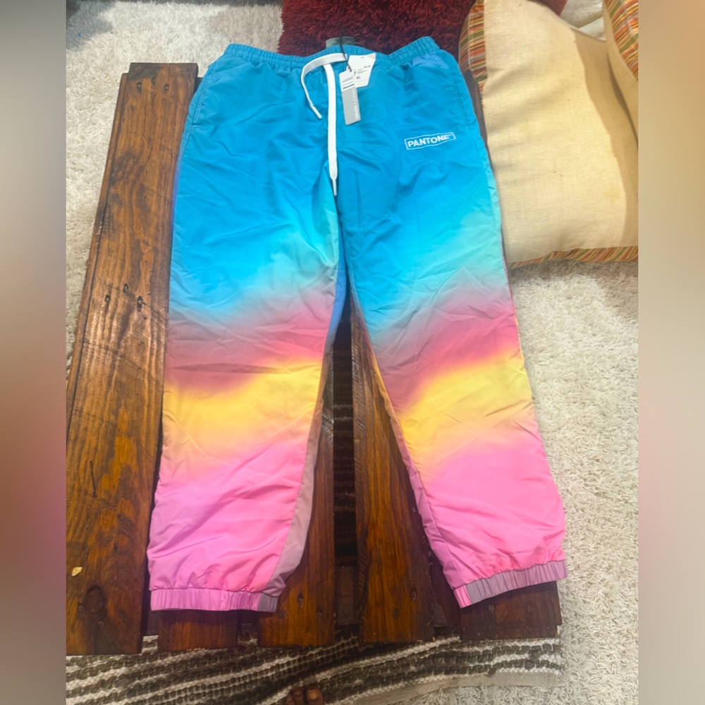 Pantone colorful parachute joggers